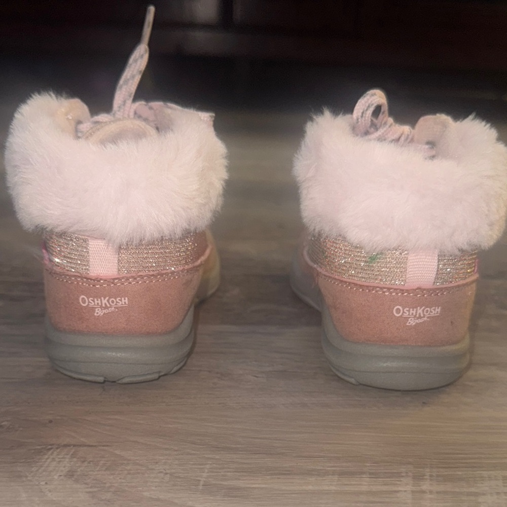 Carter's Pink Kids Boots with Fur Trim - Picture 5 of 6